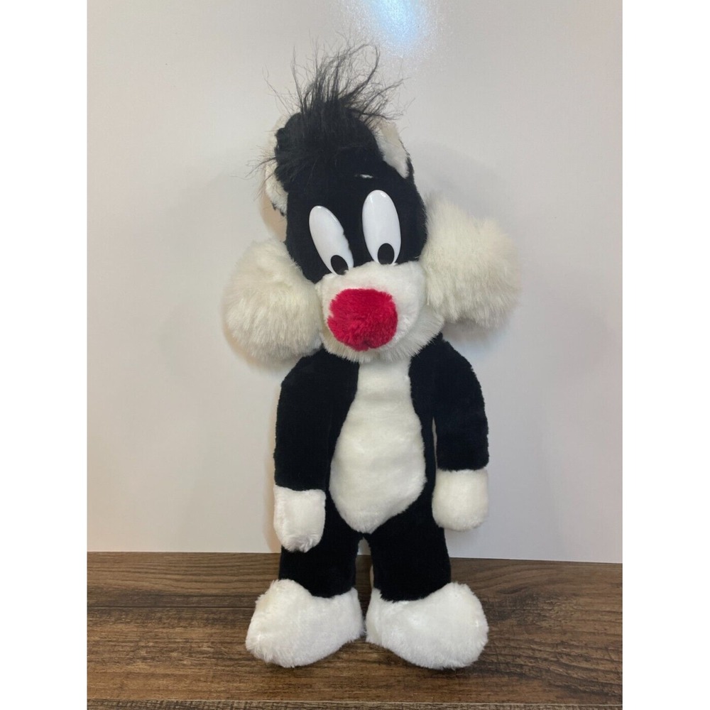 Vintage Warner Bros 15" Sylvester Plush Stuffed Animal Mighty Star Looney Tunes